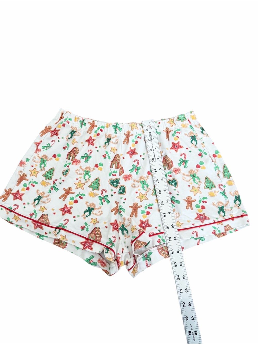 ROLLER RABBIT Gingerbread Polo Party Pajama Short Set - Like New, Medium - Picture 11 of 14